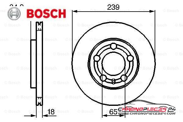 Achat de BOSCH 0 986 479 036 Disque de frein pas chères