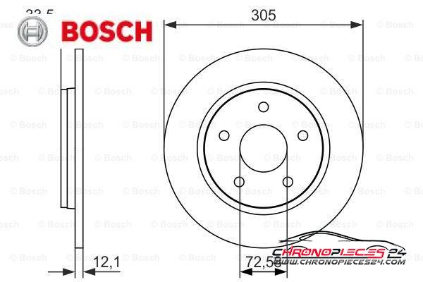 Achat de BOSCH 0 986 479 050 Disque de frein pas chères