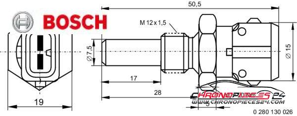 Achat de BOSCH 0 280 130 026 Sonde de température, liquide de refroidissement pas chères