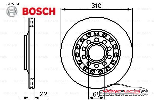 Achat de BOSCH 0 986 479 062 Disque de frein pas chères