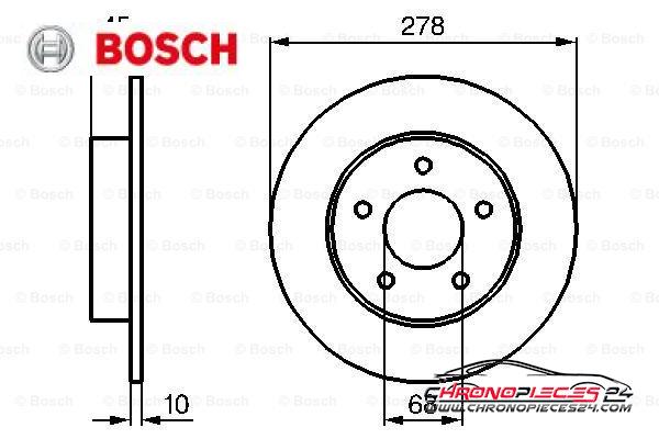 Achat de BOSCH 0 986 479 067 Disque de frein pas chères