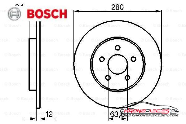 Achat de BOSCH 0 986 479 068 Disque de frein pas chères