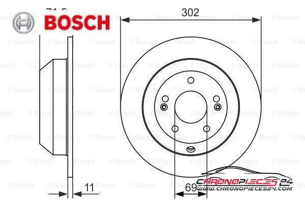 Achat de BOSCH 0 986 479 081 Disque de frein pas chères