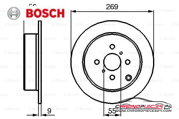 Achat de BOSCH 0 986 479 087 Disque de frein pas chères