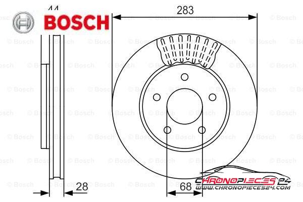 Achat de BOSCH 0 986 479 091 Disque de frein pas chères