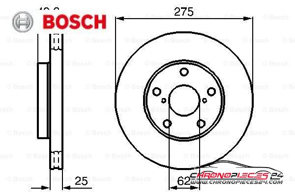 Achat de BOSCH 0 986 479 111 Disque de frein pas chères