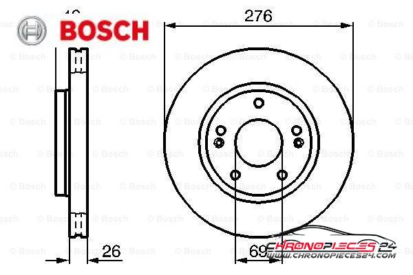 Achat de BOSCH 0 986 479 124 Disque de frein pas chères