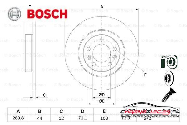 Achat de BOSCH 0 986 479 130 Disque de frein pas chères