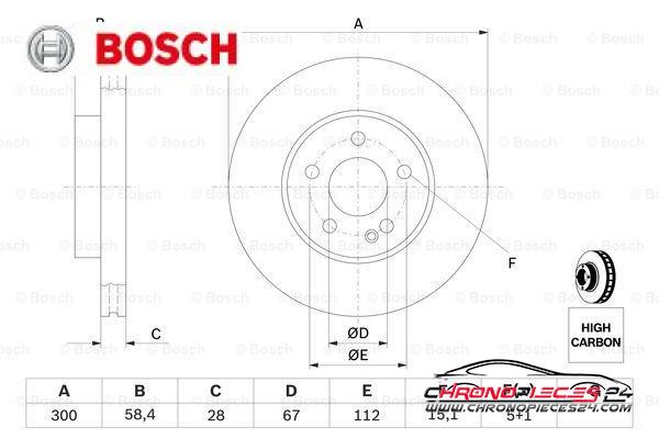 Achat de BOSCH 0 986 479 137 Disque de frein pas chères