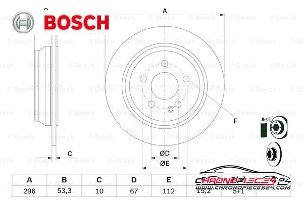 Achat de BOSCH 0 986 479 138 Disque de frein pas chères