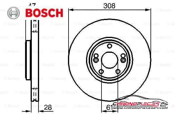 Achat de BOSCH 0 986 479 198 Disque de frein pas chères