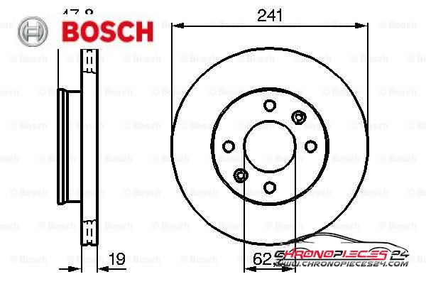 Achat de BOSCH 0 986 479 206 Disque de frein pas chères