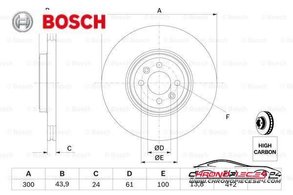 Achat de BOSCH 0 986 479 209 Disque de frein pas chères