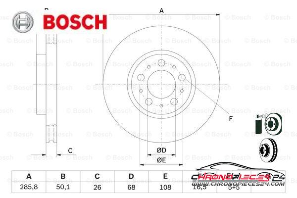 Achat de BOSCH 0 986 479 210 Disque de frein pas chères