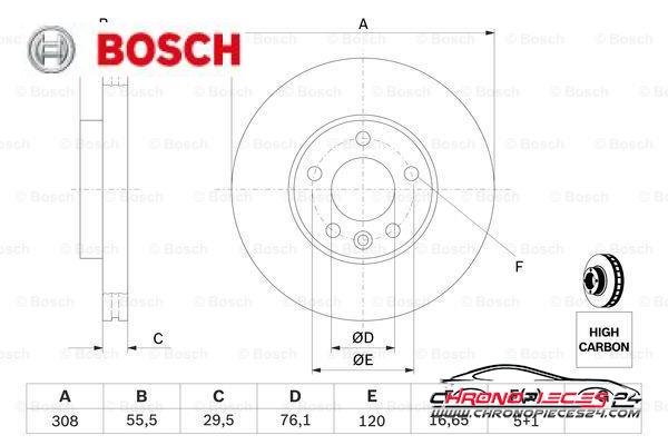 Achat de BOSCH 0 986 479 211 Disque de frein pas chères