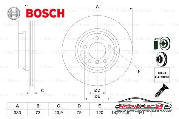 Achat de BOSCH 0 986 479 215 Disque de frein pas chères