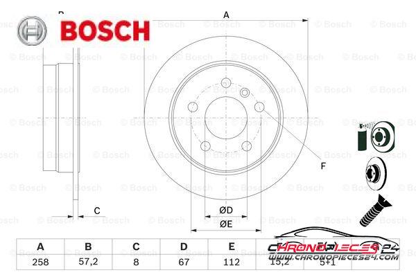 Achat de BOSCH 0 986 479 235 Disque de frein pas chères