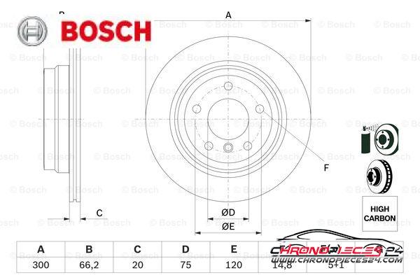 Achat de BOSCH 0 986 479 263 Disque de frein pas chères