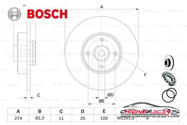 Achat de BOSCH 0 986 479 270 Disque de frein pas chères