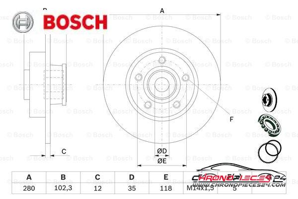 Achat de BOSCH 0 986 479 271 Disque de frein pas chères