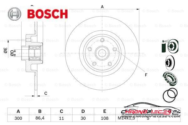 Achat de BOSCH 0 986 479 276 Disque de frein pas chères