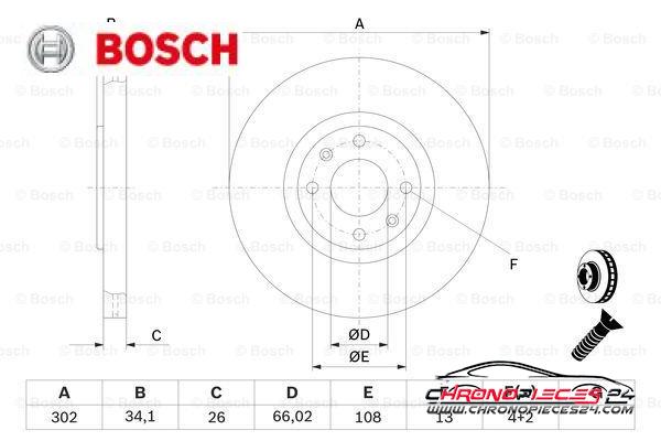 Achat de BOSCH 0 986 479 288 Disque de frein pas chères