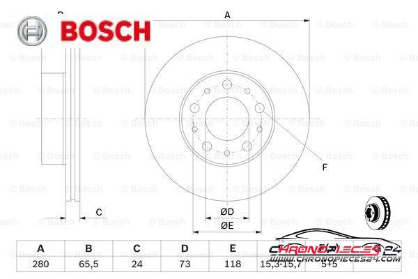 Achat de BOSCH 0 986 479 297 Disque de frein pas chères