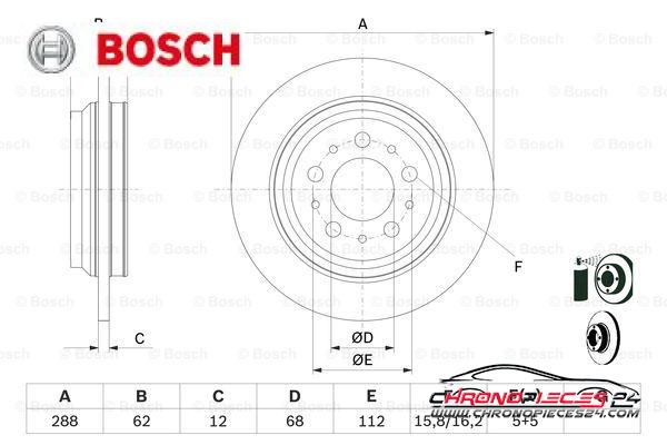 Achat de BOSCH 0 986 479 309 Disque de frein pas chères