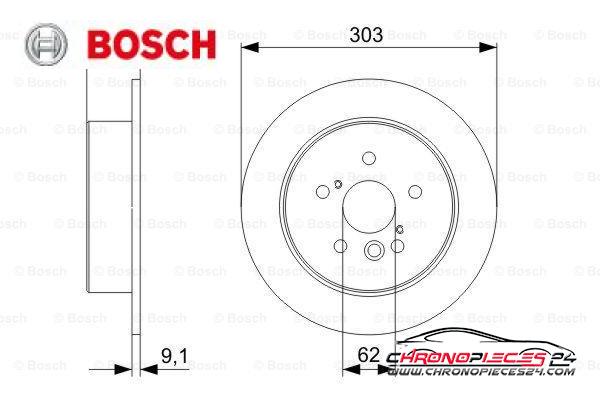 Achat de BOSCH 0 986 479 338 Disque de frein pas chères