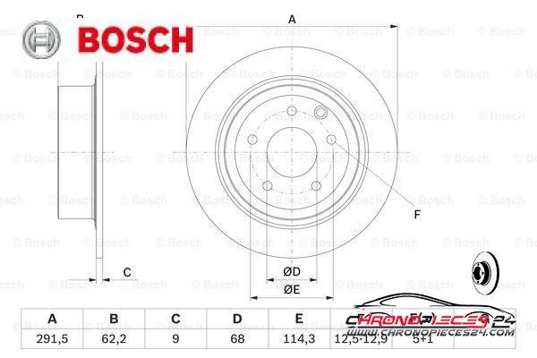 Achat de BOSCH 0 986 479 362 Disque de frein pas chères