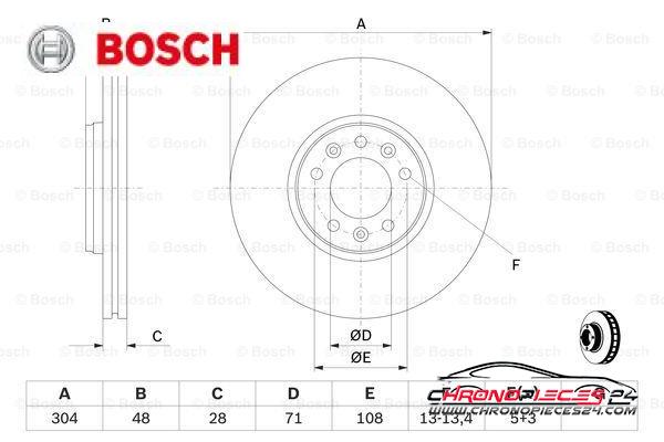 Achat de BOSCH 0 986 479 380 Disque de frein pas chères