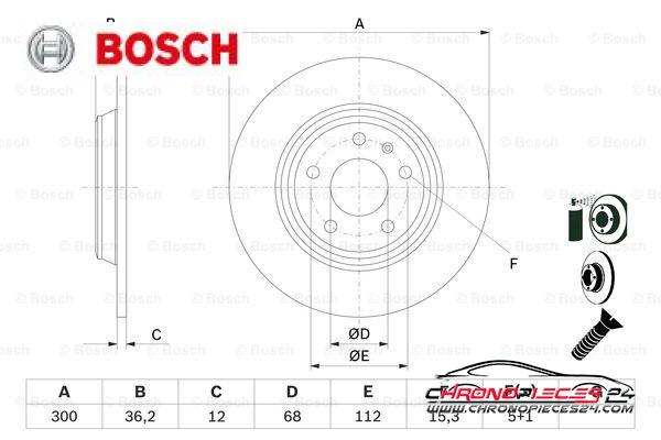 Achat de BOSCH 0 986 479 382 Disque de frein pas chères