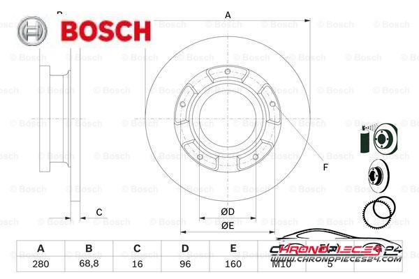 Achat de BOSCH 0 986 479 401 Disque de frein pas chères