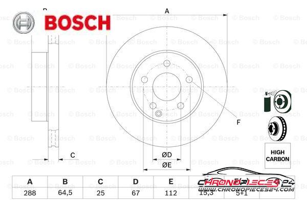 Achat de BOSCH 0 986 479 406 Disque de frein pas chères