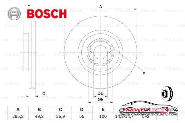 Achat de BOSCH 0 986 479 423 Disque de frein pas chères