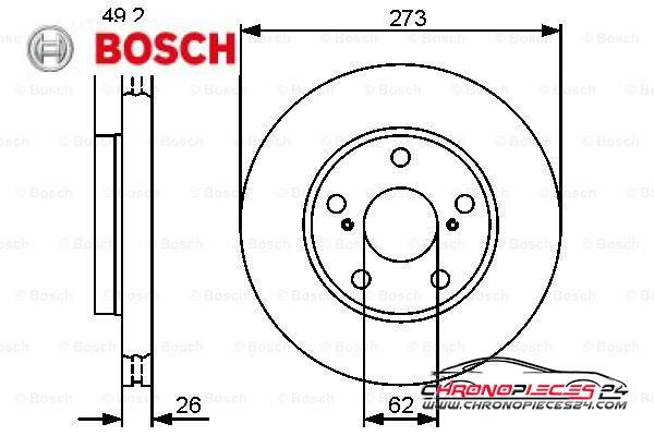 Achat de BOSCH 0 986 479 425 Disque de frein pas chères