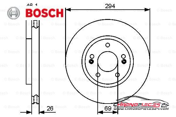 Achat de BOSCH 0 986 479 434 Disque de frein pas chères