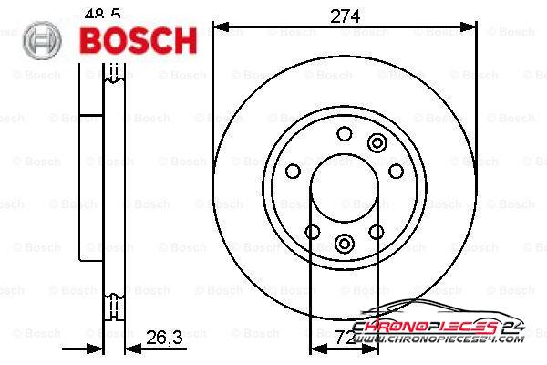 Achat de BOSCH 0 986 479 444 Disque de frein pas chères