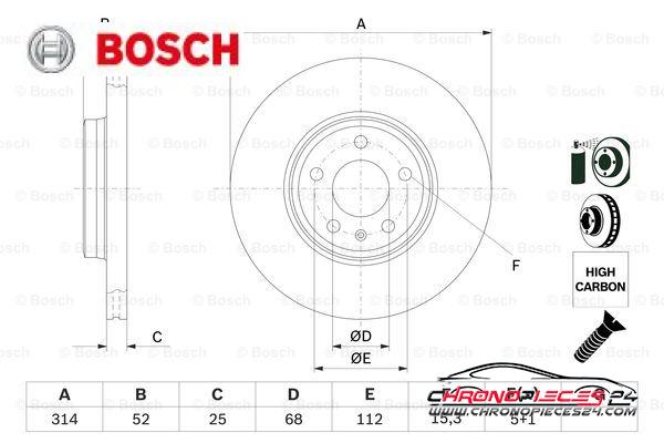 Achat de BOSCH 0 986 479 467 Disque de frein pas chères