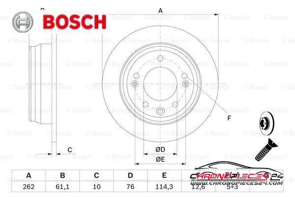 Achat de BOSCH 0 986 479 508 Disque de frein pas chères