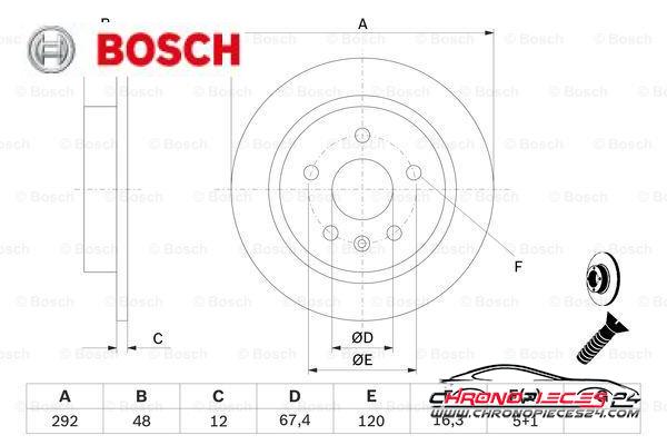 Achat de BOSCH 0 986 479 513 Disque de frein pas chères