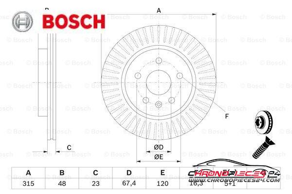 Achat de BOSCH 0 986 479 514 Disque de frein pas chères