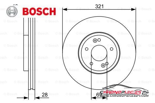 Achat de BOSCH 0 986 479 536 Disque de frein pas chères