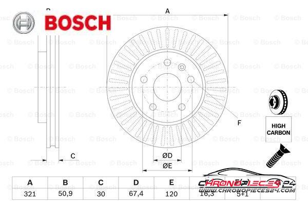 Achat de BOSCH 0 986 479 544 Disque de frein pas chères