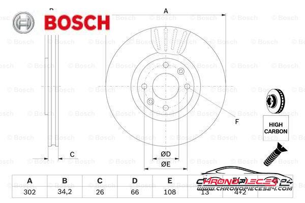 Achat de BOSCH 0 986 479 548 Disque de frein pas chères