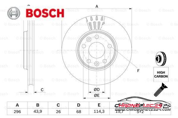 Achat de BOSCH 0 986 479 551 Disque de frein pas chères