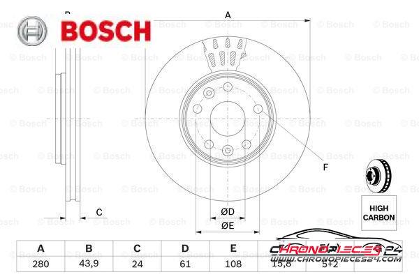 Achat de BOSCH 0 986 479 555 Disque de frein pas chères