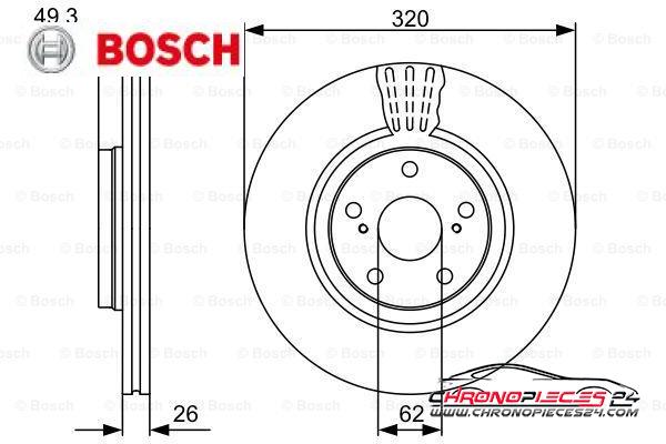 Achat de BOSCH 0 986 479 562 Disque de frein pas chères