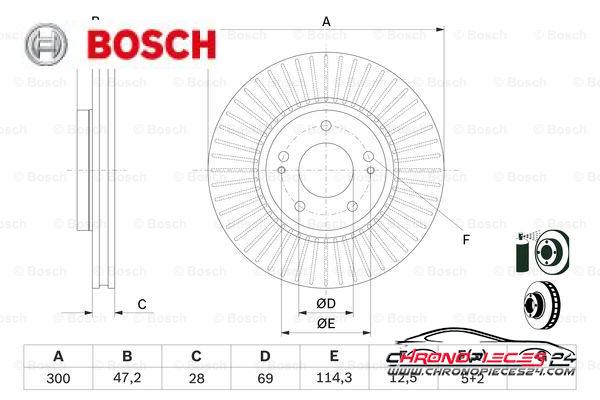 Achat de BOSCH 0 986 479 595 Disque de frein pas chères