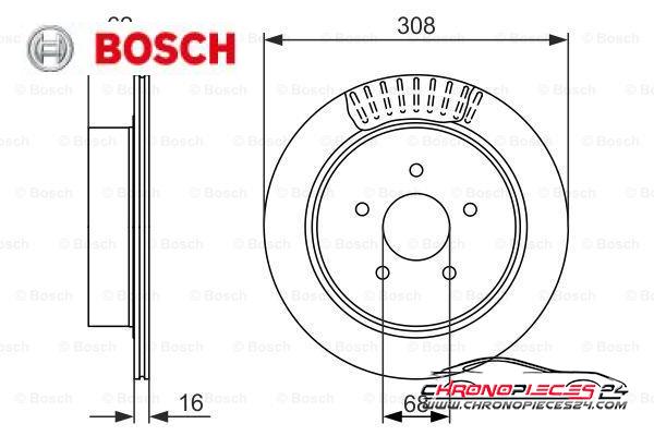 Achat de BOSCH 0 986 479 606 Disque de frein pas chères